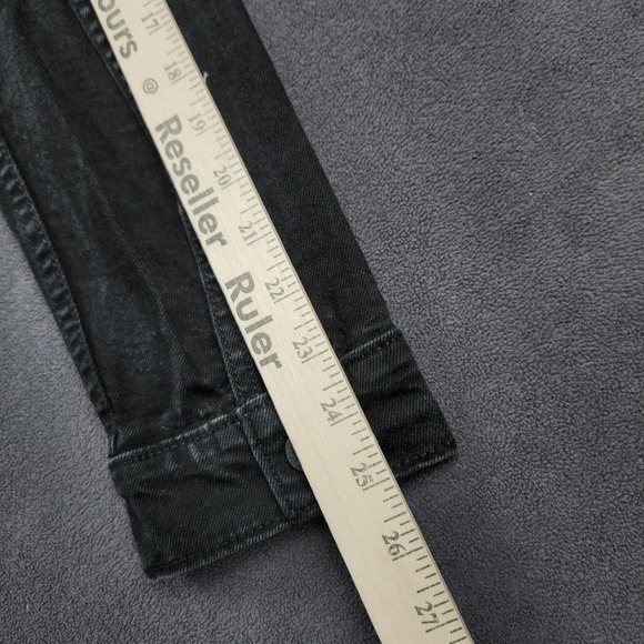 Levis Denim Trucker Jacket Mens XXL Black Button Front Cotton Stretch - Picture 9 of 10